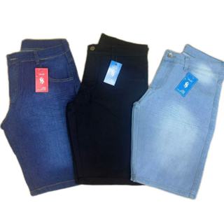 Kit 3 Bermuda Jeans Masculina Com Elastano SLIM  Premium várias  Lavargem envio imediato em Oferta na Shopee