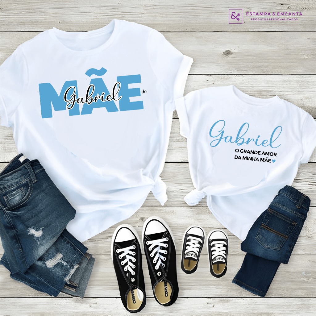 Camisetas Mãe e Filho Look Combinando Kit Blusas Tal Mãe Tal Filho "INFORMAR NOME" Presente Criativo em Oferta na Shopee