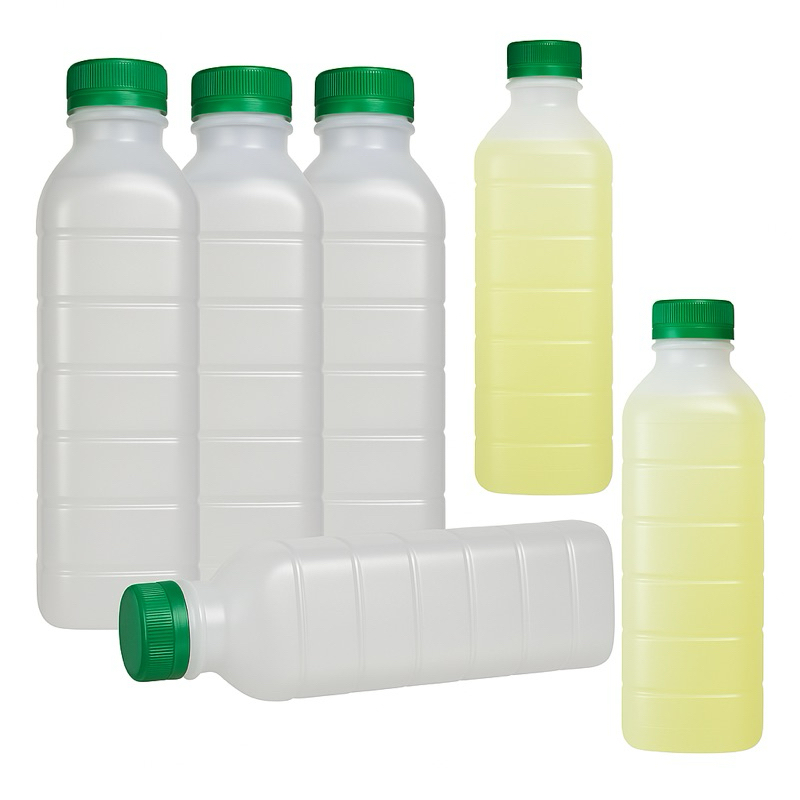 15 GARRAFAS PLASTICAS 200ML TAMPA LACRE QUADRADA - TAMPA SORTIDA LARANJA OU VERDE