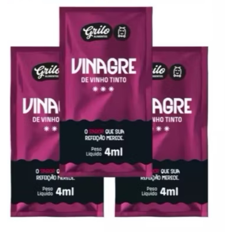 Vinagre de Vinho Tinto Caixa com 200 sachês 4ml