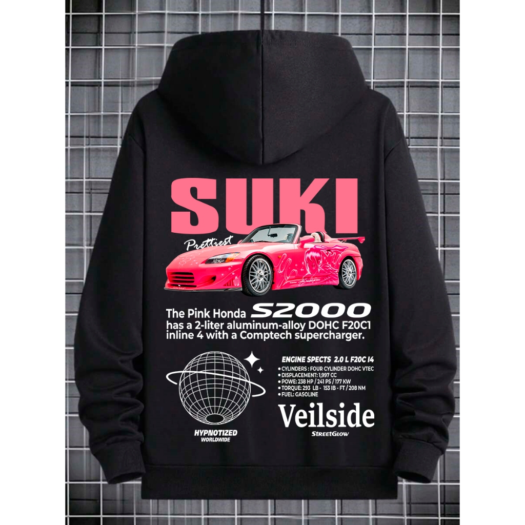 Moletom Canguru Esportivo SUKI Filme Velozes & Furiosos Casaco Algodão Flanelado Unissex Premium