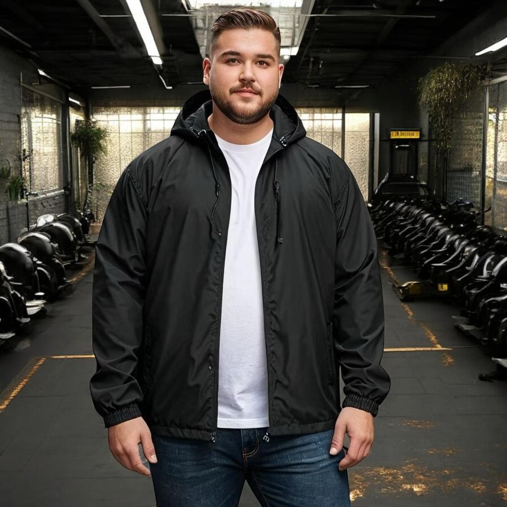 Jaqueta Corta Vento Plus Size P ao G4  Masculina Impermeável Capuz Zíper em Oferta na Shopee