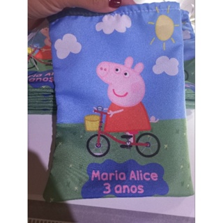 Saquinho Surpresa personalizado Peppa Pig 14x19cm em Oferta na Shopee