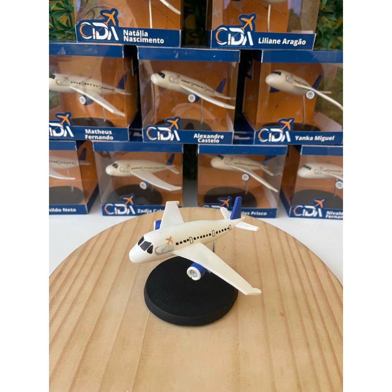 Avião em biscuit - Miniatura colecionável (Valor 10 unidades)