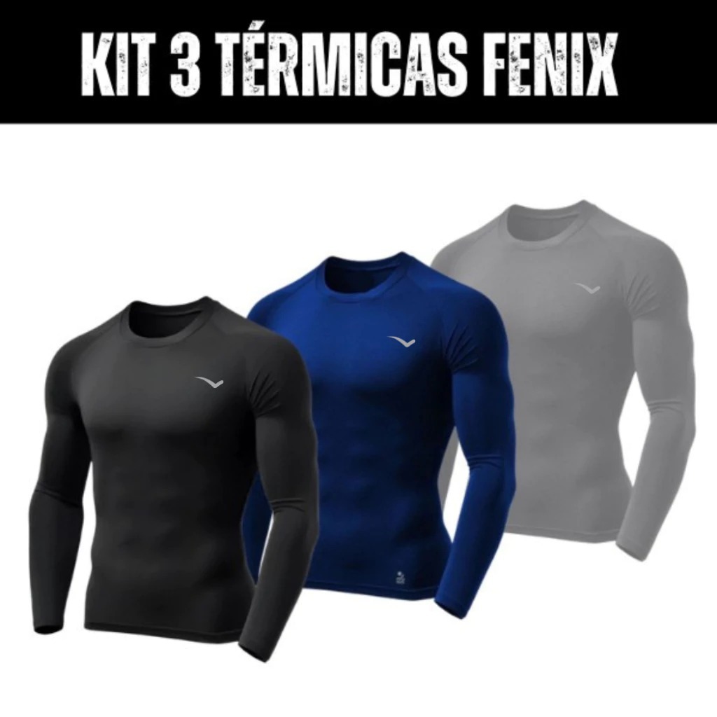 3 CAMISAS TÉRMICAS FENIX - PROTEÇÃO SOLAR UV