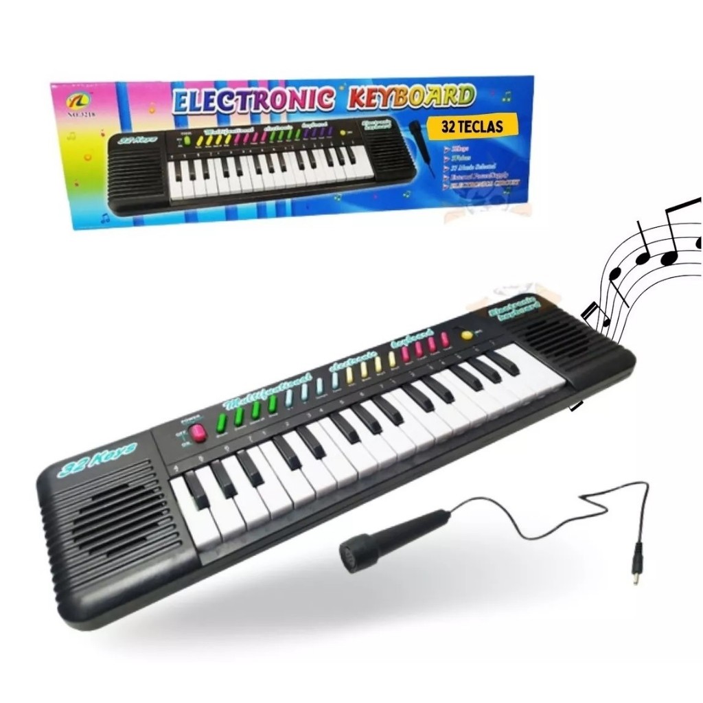 Teclado Brinquedo Infantil Piano Musical com Karaokê e Microfone para Crianças em Oferta na Shopee