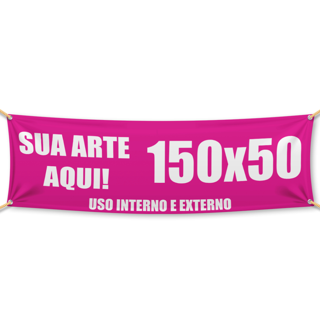 Faixa 150X50 Personalizada Impressão Lona Prova D'Água em Oferta na Shopee