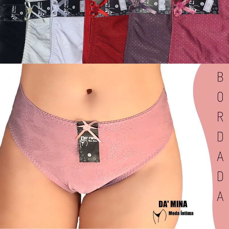 kit 6 Calças em - lycra BORDADA duloren