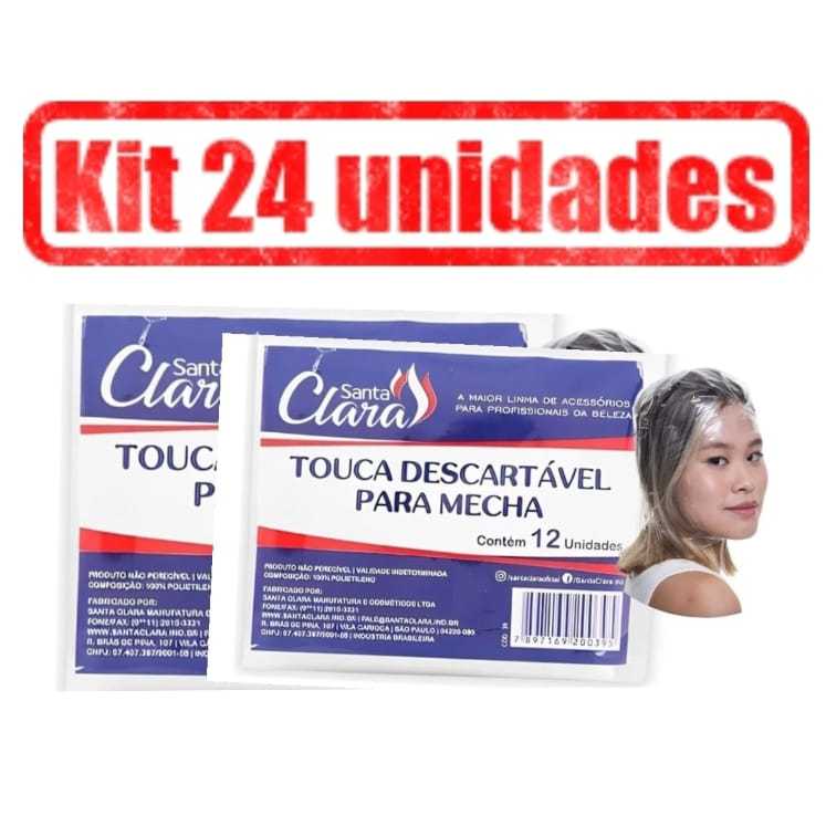 Kit 24 Toucas Descartáveis Santa Clara – Para Luzes e Reflexos Perfeitos! em Oferta na Shopee