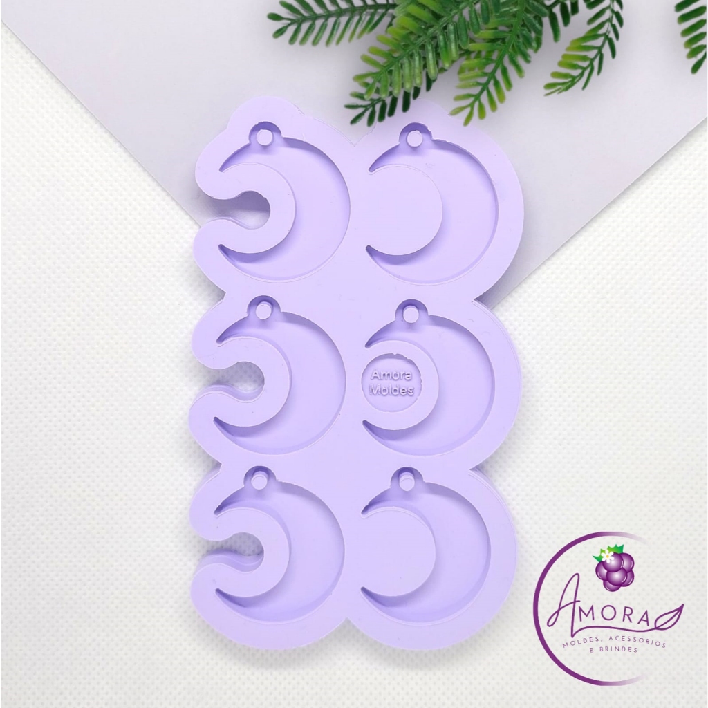 Molde Lua com 6 cavidades - (3 cm)