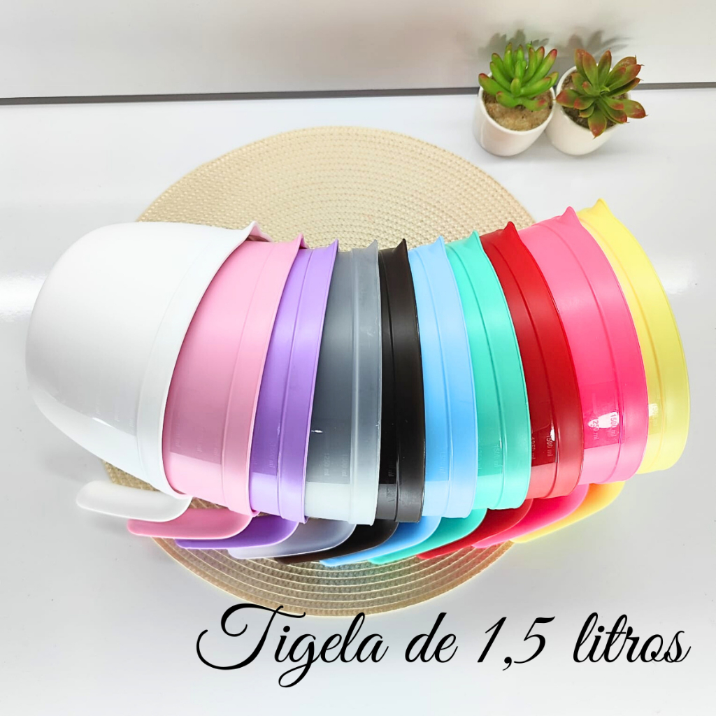 Tigela Resistente 1,5L para Micro-ondas e Lava-louças - Material Durável e Livre de Toxinas  - Cores Variados