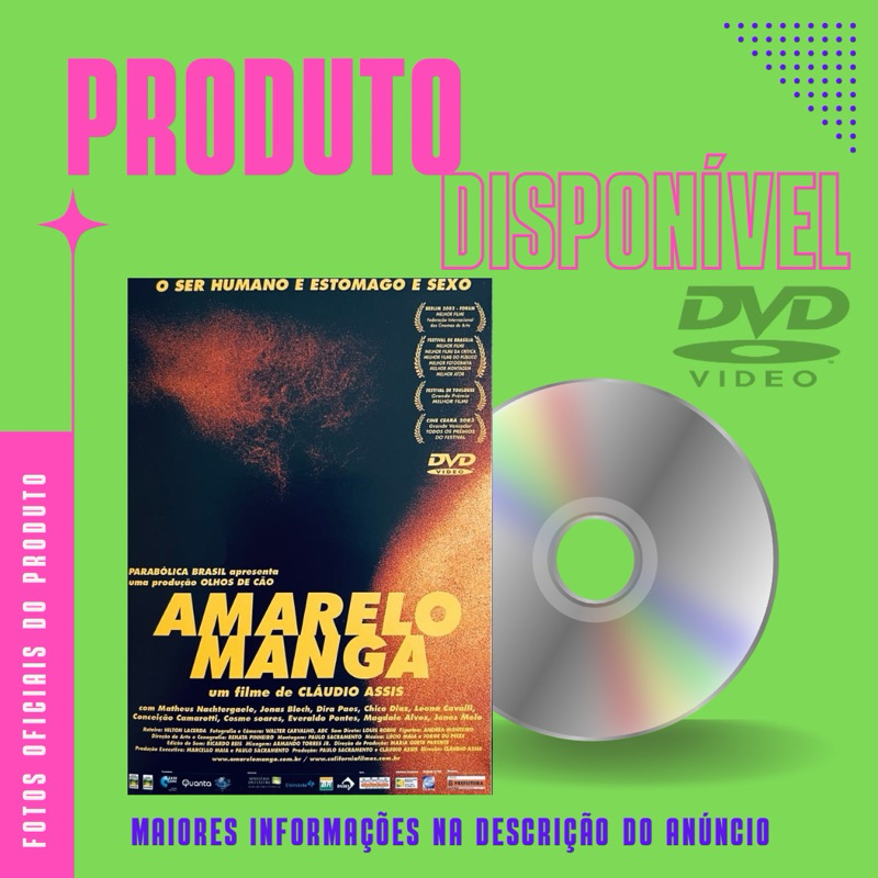 DVD FILME AMARELO MANGA- Com: Matheus Nachtergaele, Dira Pares, Chico Dias