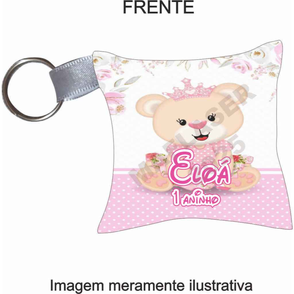 Kit Almochaveiro Ursinha Princesa personalizado lembrancinha Ursinha Princesa