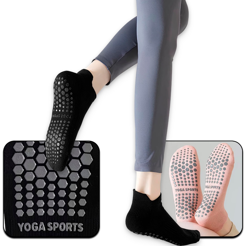 Meia Pilates para Natação, Hidroginástica, Yoga, Esportes Exercicios com Antiderrapante 33-37