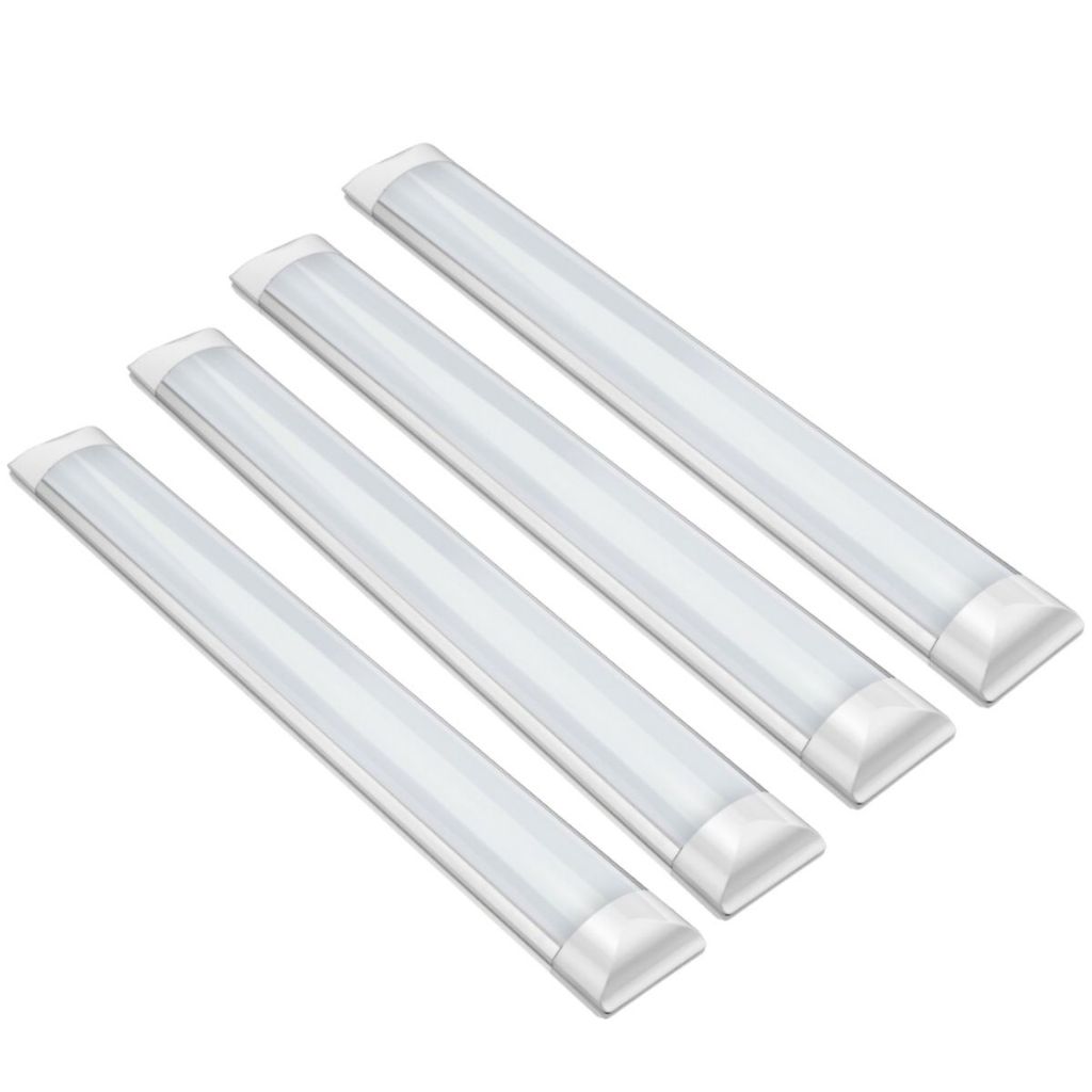 Kit 4 Luminárias Tubular Flat 120cm Led 36w Sobrepor Slim Calha - Elgin - Home & Living
