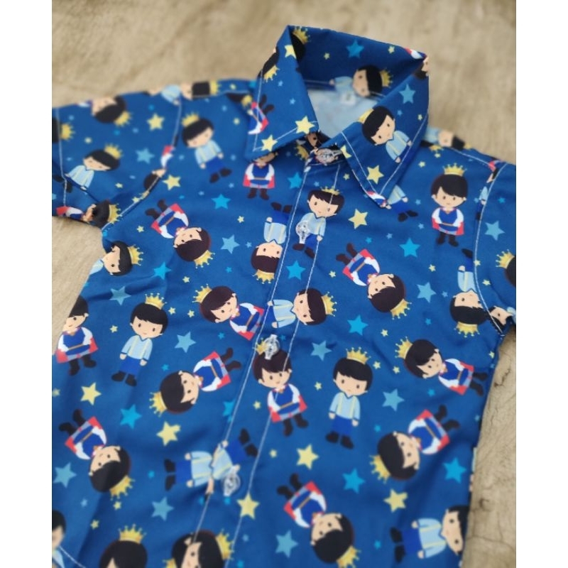 Camisa temática infantil Príncipe Realeza