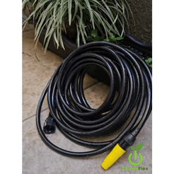 Mangueira de jardim siliconada dupla camada 10metros Flexível pronta para usar, brinde esguicho e adaptador