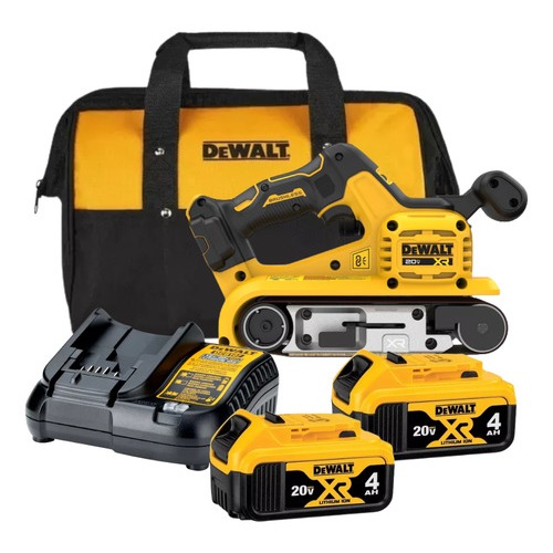 Lixadeira de Cinta Dewalt Brushless DCW220 Com 2 Baterias 4Ah e Bolsa Profissional Original em Oferta na Shopee