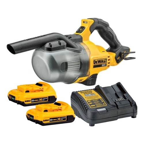 Aspirador Portátil Dewalt 20V DCV501HB Com 2 Baterias 2Ah XR e Carregador Bivolt