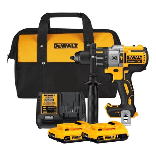 Furadeira e Parafusadeira de Impacto Dewalt 20V DCD996 Com 2 Baterias XR Brushless e Carregador Bivolt