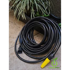 Mangueira de jardim uso geral siliconada dupla camada 20 metros Flexível pronta para usar, brinde esguicho e adaptador