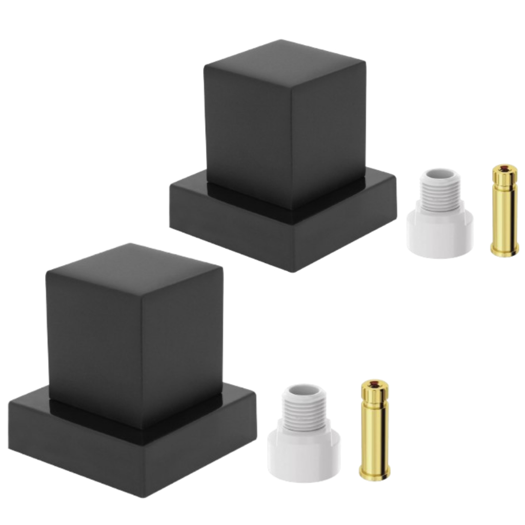 Kit 2 Acabamento Registro Quadrado Metal Preto Fabrimar em Oferta na Shopee