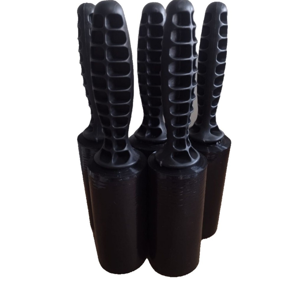 Kit 10 Filme Stretch Preto 10 Cm Com Cabo