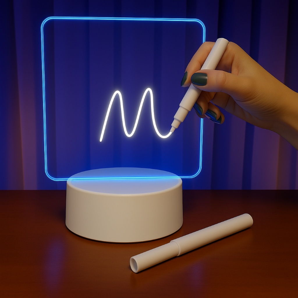 Luminária De Escrever 3D Abajur Lousa Led Quadrado Anotações Acrílico e Caneta Escreve Paga em Oferta na Shopee