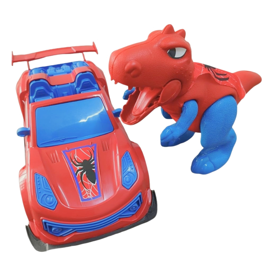 Kit Spider: Carro Porsche Luxo Aranha + Dinossauro Spider Articulado em Oferta na Shopee