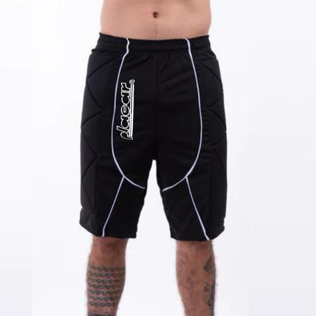 Bermuda Shorts Calção de Goleiro Profissional Acolchoada com Proteção Placar