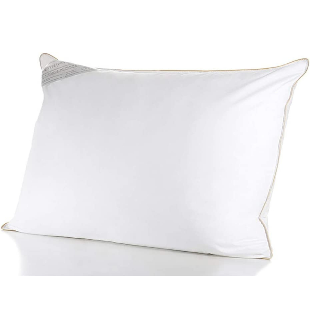 Travesseiro Buddemeyer Toque de Pluma 100% Algodão Cetim 233 Fios Não alérgico Extra Macio 50cmX90cm