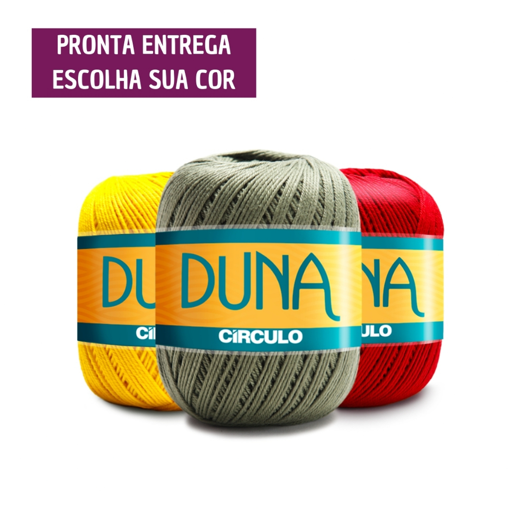 Linha Duna Círculo - 100 gramas 170 Metros - Fio 4 em Oferta na Shopee
