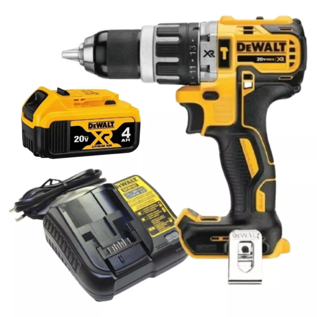 Furadeira Parafusadeira Impacto A Bateria 20v 4ah Dcd796 Dewalt Cor Amarelo em Oferta na Shopee