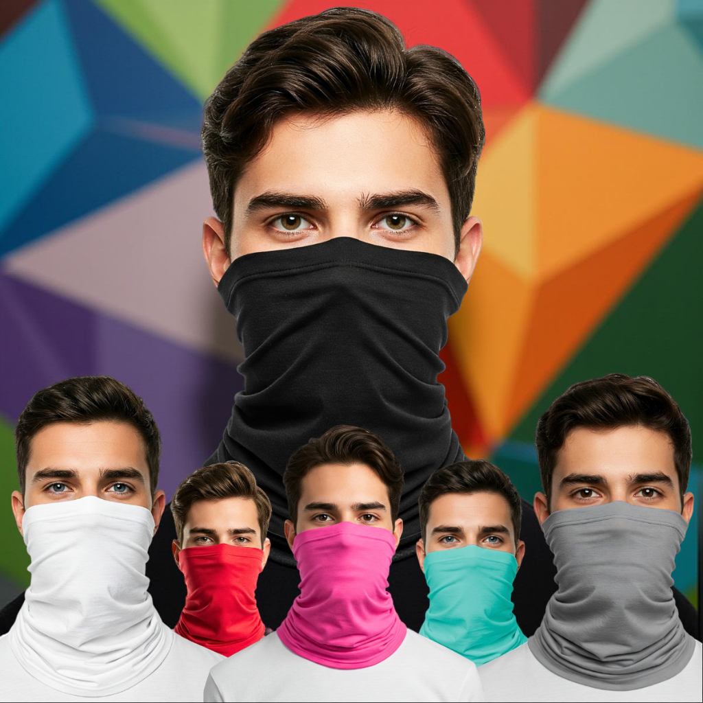 Bandana Tubular Cobre Rosto Proteção Solar Lenço Multiuso Colorida Esportiva UV Ciclismo Respiravel