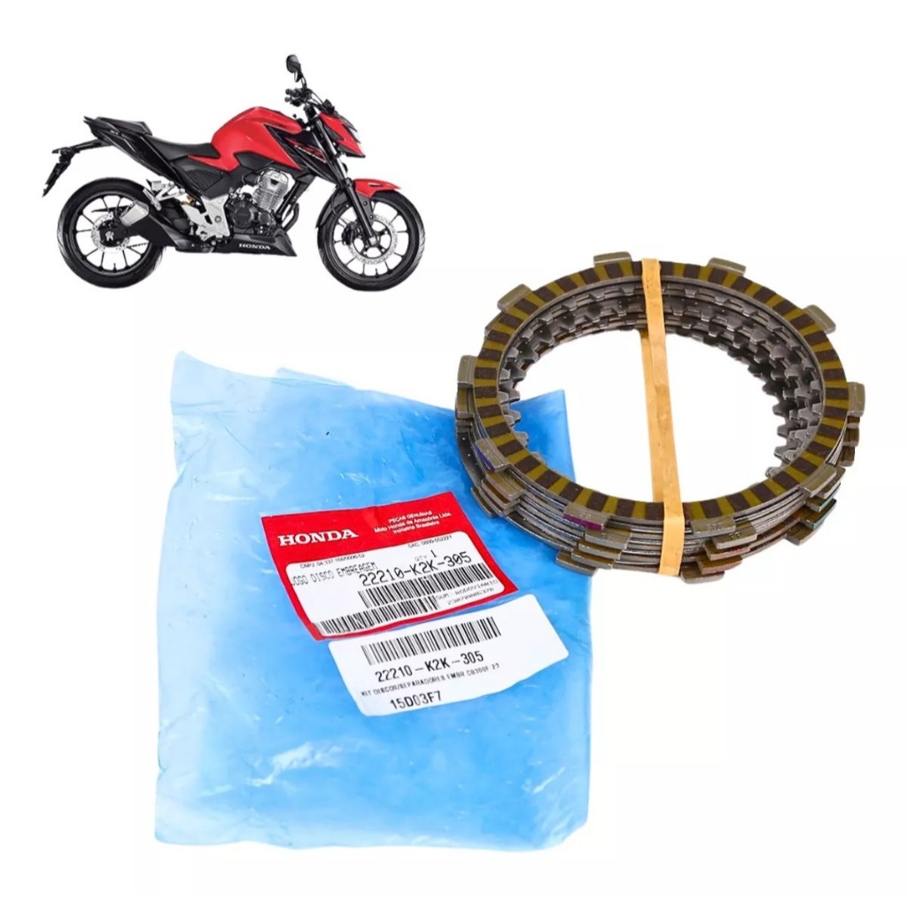 Kit Disco E Separador Embreagem Cb300f 2023 A 2024 Xre 300 Sahara 2024 Twister Original Honda