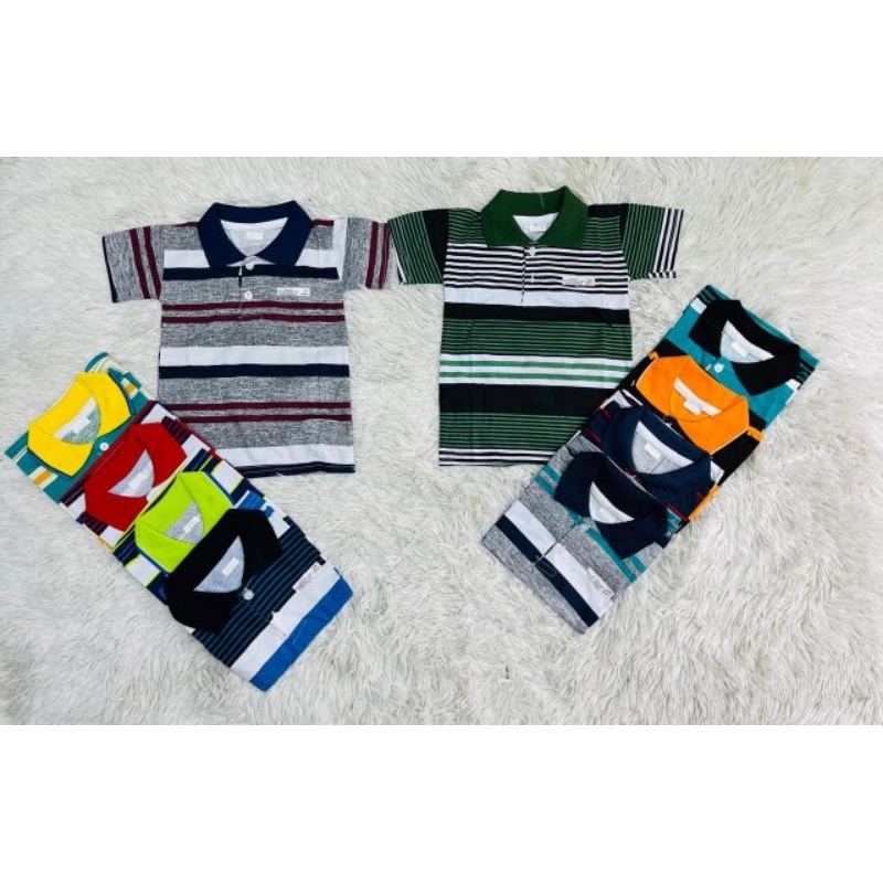 Kit 3 Camisa polo listrada infantil e juvenil em Oferta na Shopee