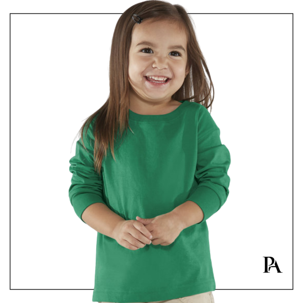 Camiseta Manga Longa Infantil 100% algodão Lisa Unissex