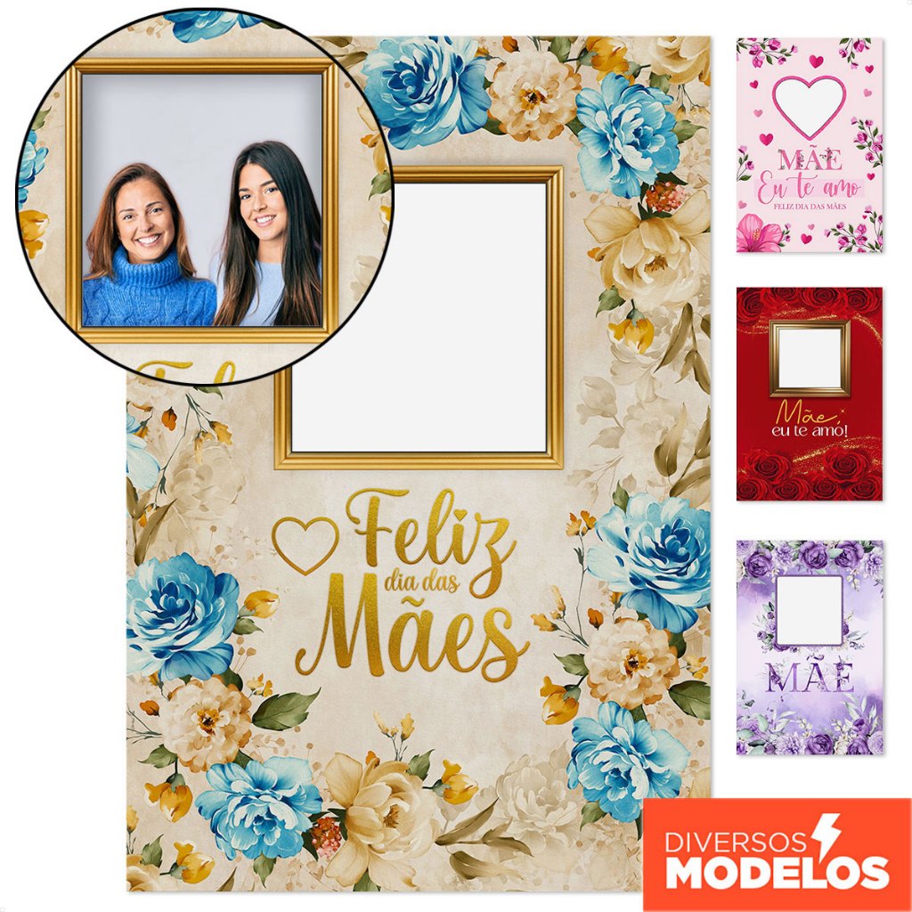 Painel Retangular Interativo Decoração Dia das Mães Vazado Lateral Sublimado Em Tecido 1,50x2,20m em Oferta na Shopee