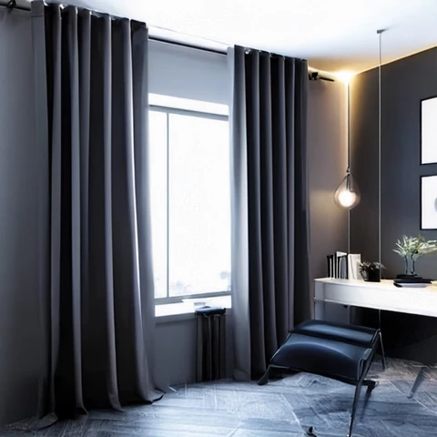 Cortina Blackout Para Quarto Sala Cozinha PVC Corta 100% Luz 2,80 Largura X 2,30 Altura Grande