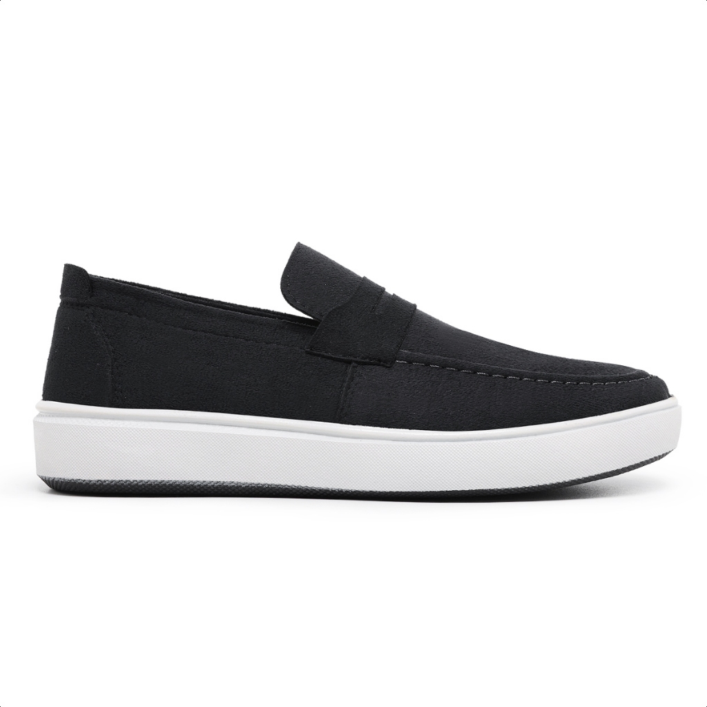 Alta Camurça Loafer Derby RialisProduto Sapato Mocassim Masculino Sola