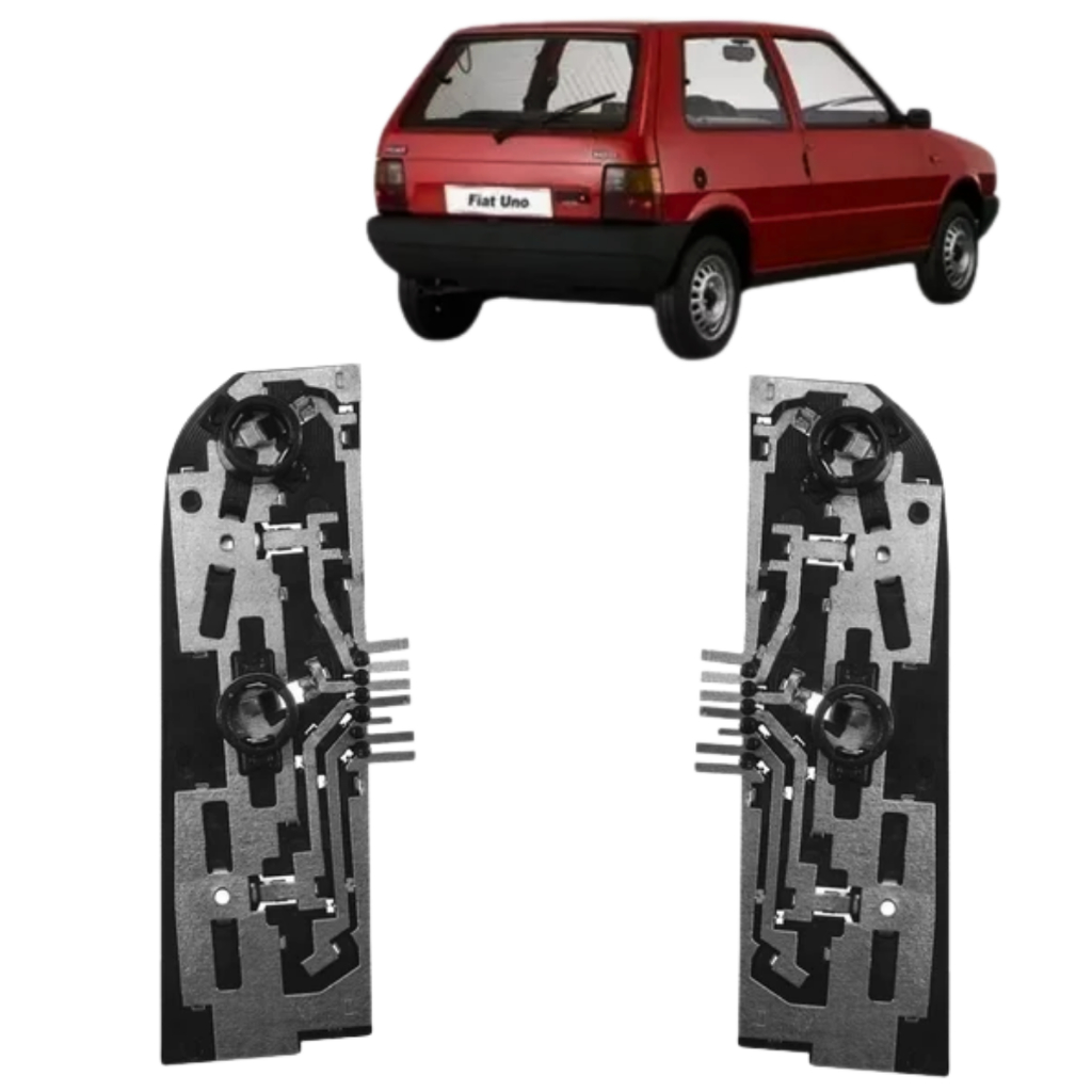 Par De Circuito Soquete Para Lanterna Traseira Fiat Uno 1984 1985 1986 1987 1988 1989 90 91 92 93 94 até 2003