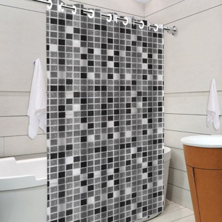 Cortina de Box para Banheiro c/ Ilhós Anti Mofo Resistente Alta Qualidade 100% PVC Pastilha em Oferta na Shopee