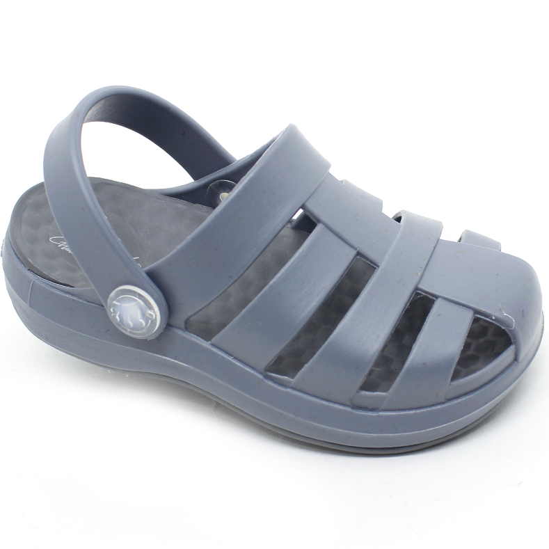 Sandália Babuche Chinelo Infantil Plugt Menino Pop Leve Confortável Macio Fibras Naturais Cinza - Baby & Kids Fashion