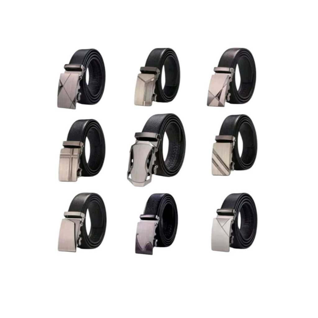 Kit 2 -3 Unidades Cinto Masculino Couro Luxo Fivela Catraca Largo Grande 105 Até 130 Cm