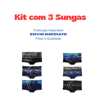 Sunga Adulto Estampadas Moda Praia e Piscina