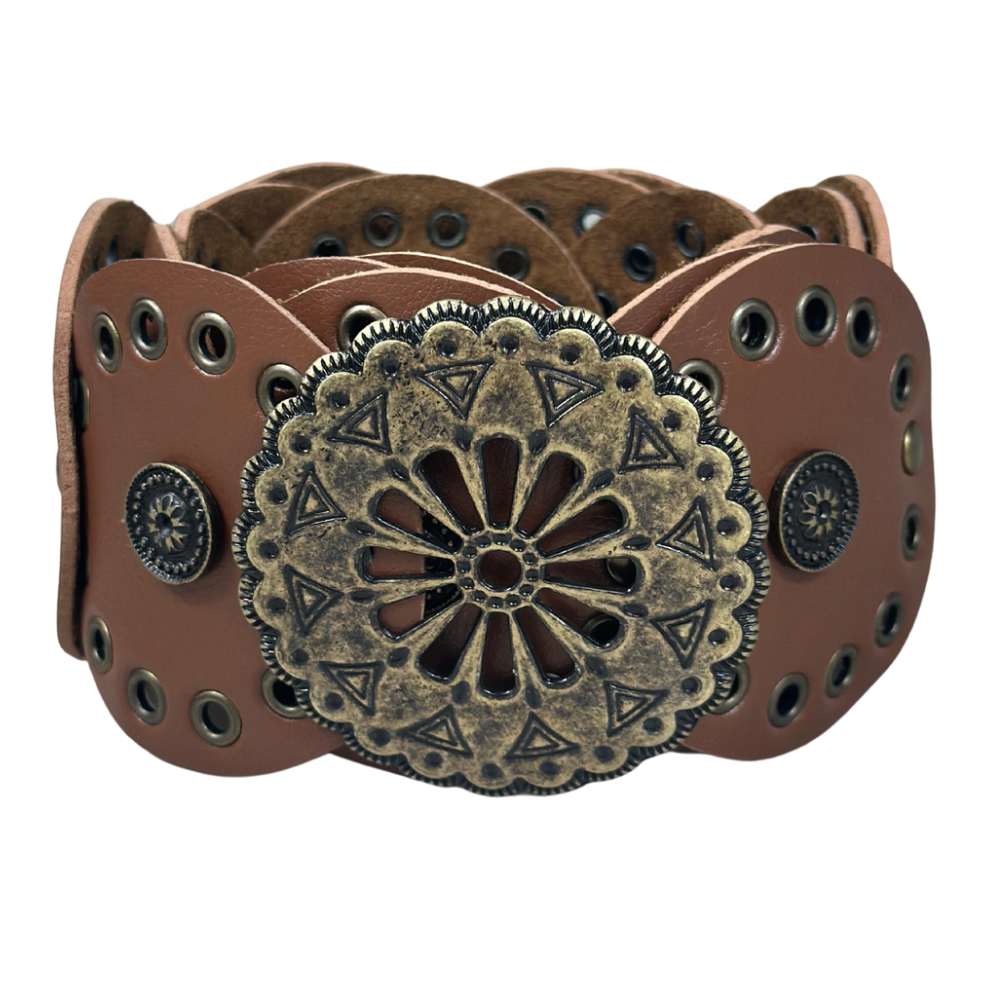 Cinto Boho Chic Feminino Lançamento Moda country cowboy tendência marrom
