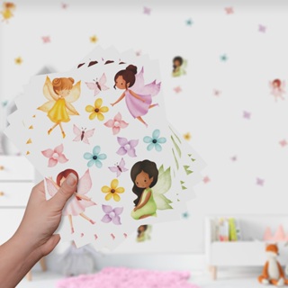 Adesivo Decorativo De Parede Infantil Quarto Menina Fadas Fadinhas Borboletas Flores em Oferta na Shopee