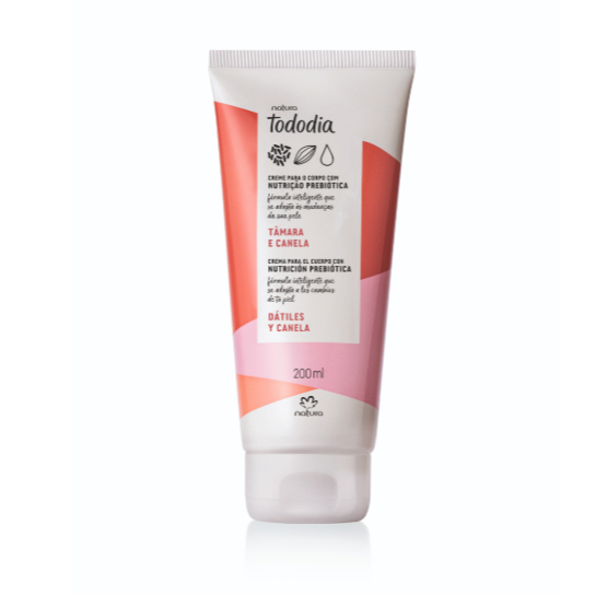 Creme Desodorante Nutritivo Vegano para o Corpo Tododia Tâmara e Canela 200ML Natura Dias das mães todas ocasioes