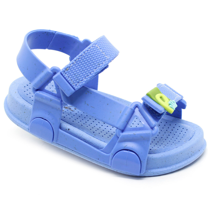 Papete Sandália Plugt Infantil Menina Menino BoraBora Fibras Naturais Coco Bambu Azul Lilás