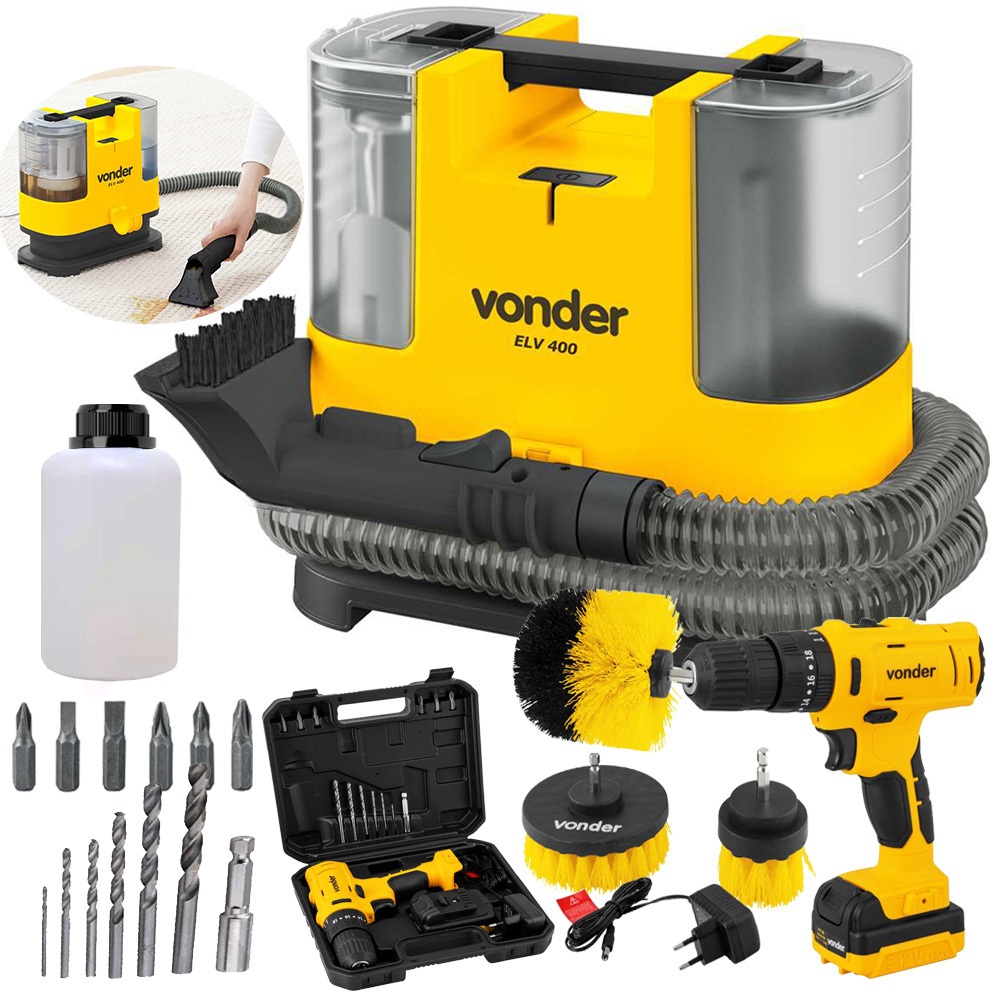 Extratora Portátil 400W Limpeza Sofá Colchão Produto Escova - Home Appliances